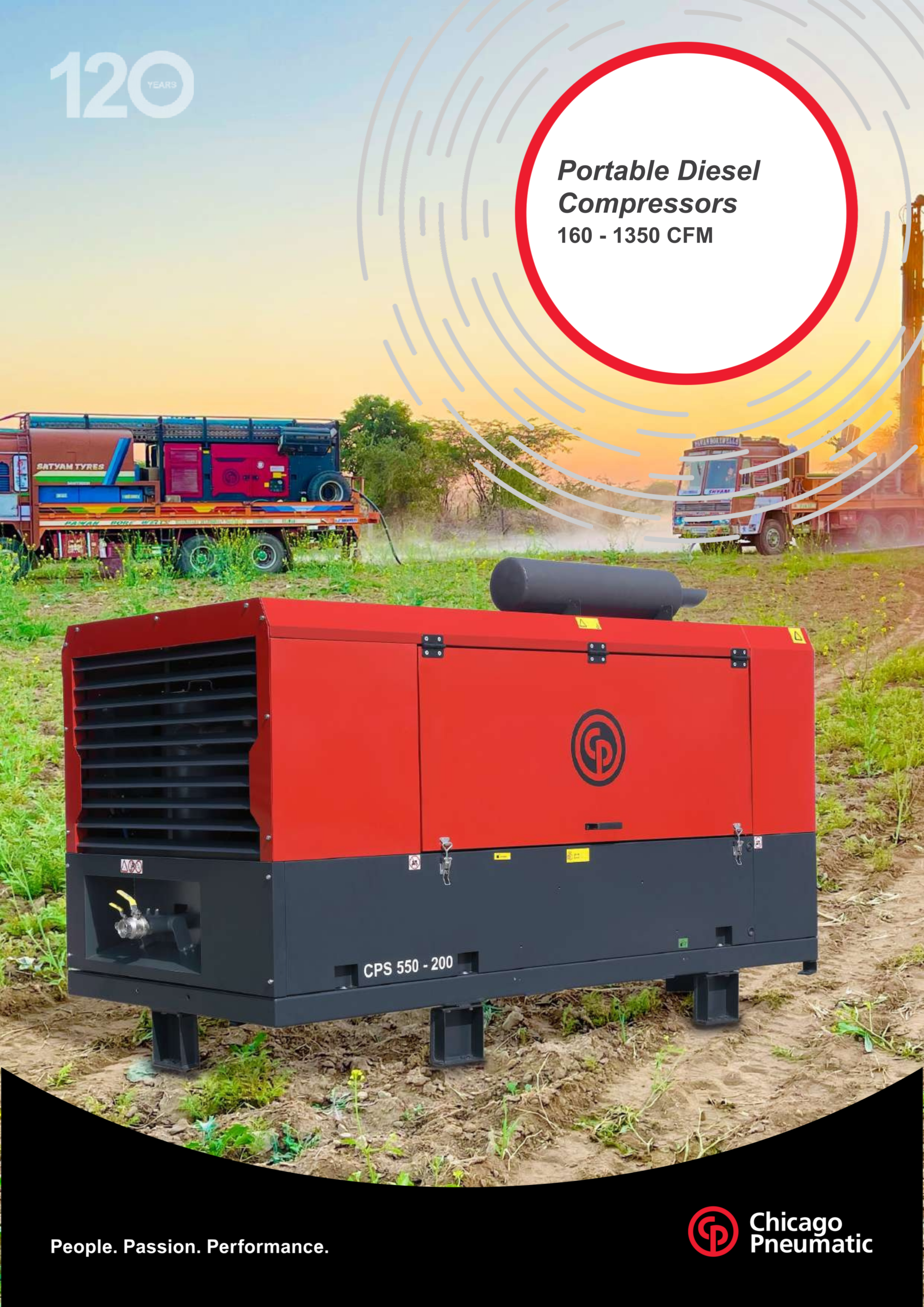 Chicago Pneumatic portable diesel air compressor brochure