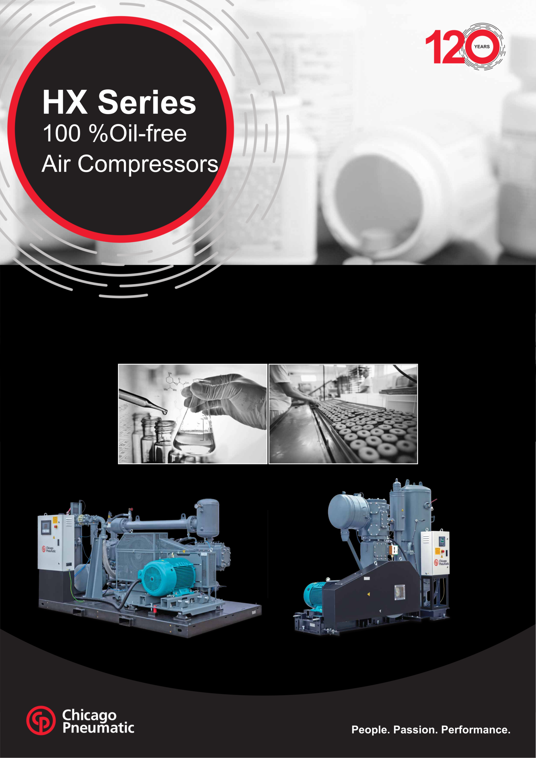 Chicago Pneumatic HX Series 100% oil-free air compressor (vertical and horizontal BOP configurations)