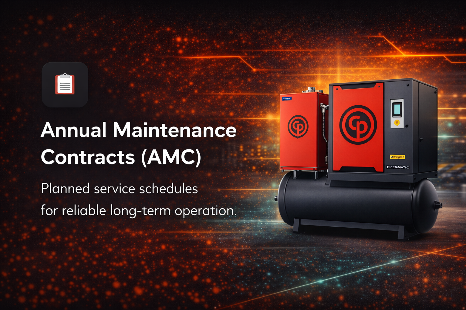 Annual Maintenance Contracts for industrial air compressors with planned service schedules for reliable long-term operation