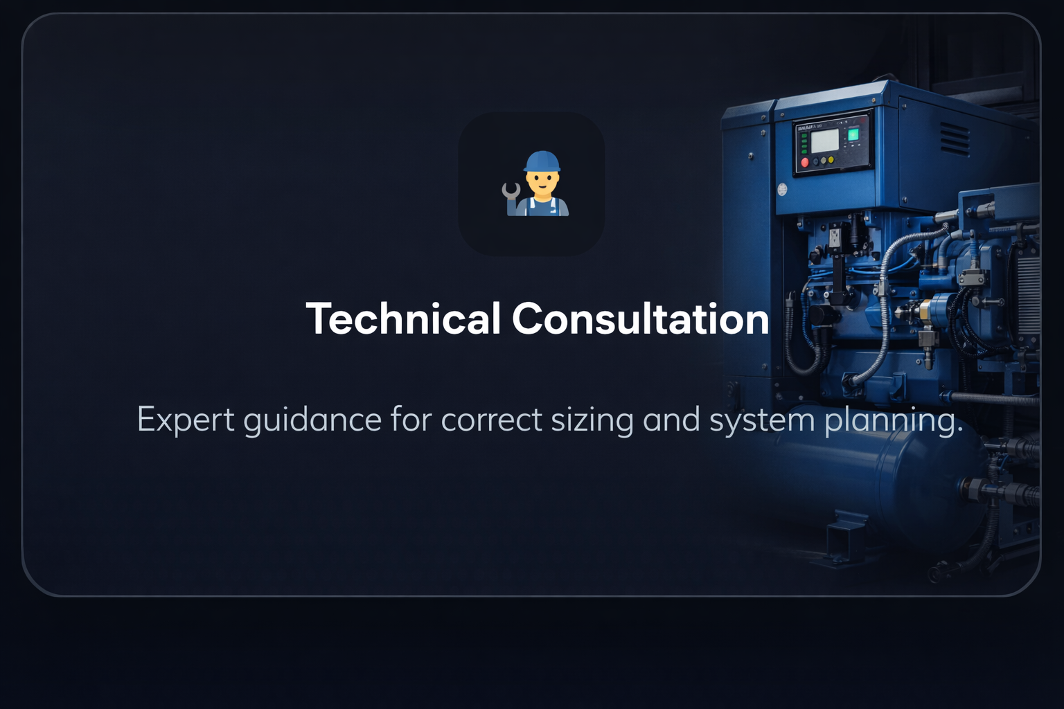 Air compressor technical consultation services